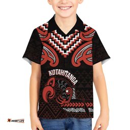 Maori Waitangi Hawaiian Shirt Kotahitanga Poutama Mix Whakairo LT7