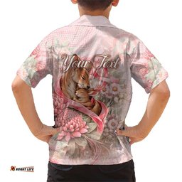 Personalised Breast Cancer Awareness Hawaiian Shirt Mother Kangaroo And Ribbon Hope DT05