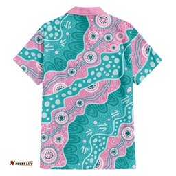 Hereditary Cancer Awareness Australia Indigenous Hawaiian Shirt Pink and Teal LT7
