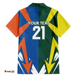 India vs Australia Custom Hawaiian Shirt Blue vs Gold Cricket Heritage LT9