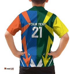India vs Australia Custom Hawaiian Shirt Blue vs Gold Cricket Heritage LT9