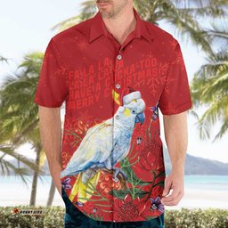 Merry Cocka-mas Hawaiian Shirt Australia Christmas Red Art LT9