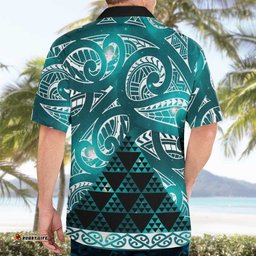 Matariki New Zealand Hawaiian Shirt NZ Niho Taniwha Maori New Year Cyan Galaxy LT14