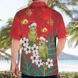 New Zealand Kakapo Christmas Hawaiian Shirt Owl Parrot Santa Sliver Fern Manuka - Red LT14