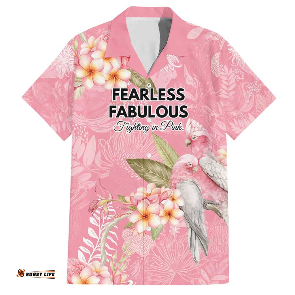 Personalised Galah Cockatoo Fighting in Pink Hawaiian Shirt Australian Breast Cancer Spirit LT9