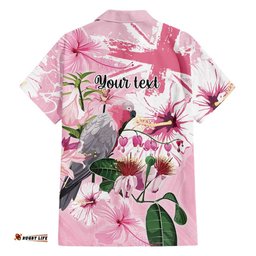 Personalised Australia Day Hawaiian Shirt Pink Parrot Bird Opal Art LT9