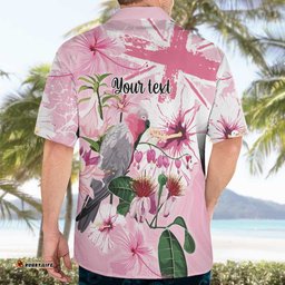 Personalised Australia Day Hawaiian Shirt Pink Parrot Bird Opal Art LT9