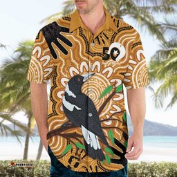 Personalised Australia Magpie NAIDOC Week 2026 Hawaiian Shirt 50 Years of Deadly Aboriginal Art LT14