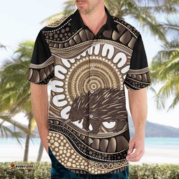 Indigenous Echidna Australia Hawaiian Shirt Australian Aboriginal Art Proud LT14