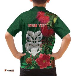 Maori Wheku Meri Kirihimete Personalised Hawaiian Shirt All Green Indigenous Maori Motif LT9