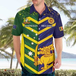 Custom Sri Lanka And Australia Cricket Hawaiian Shirt 2025 The Lions Baggy Greens Together LT14