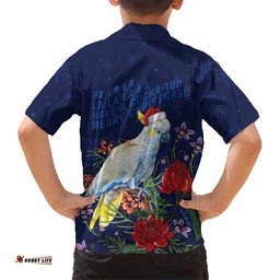 Merry Cocka-mas Hawaiian Shirt Australia Christmas Blue Art LT9