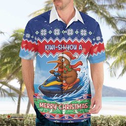 New Zealand Christmas Hawaiian Shirt Funny Jet Ride Kiwi Xmas LT05