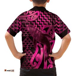 Humpback Whale Matariki New Zealand Hawaiian Shirt NZ Maori Paikea Poutama Luxury Pink LT14