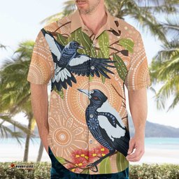 Magpies On Eucalyptus Australia Aboriginal Hawaiian Shirt LT7