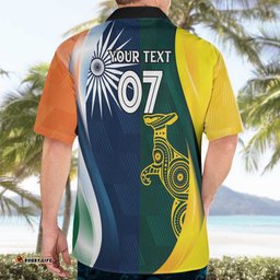 Custom India and Australia Cricket Hawaiian Shirt Special Half-Half Mix LT7