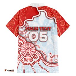 Custom Swans Football Hawaiian Shirt Aboriginal Dot Art Pattern DT05