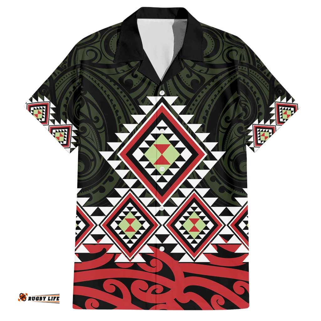 Kia Ora Aotearoa Hawaiian Shirt 2025 Pasifika Maori Taniko Motifs LT14
