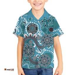 Personalised NAIDOC Week 50 Years Deadly Always Hawaiian Shirt Teal Aboriginal Artwork Dot Painting LT9