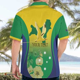 Personalised Australia Christmas Island Hawaiian Shirt Golden Bosun Abutilon listeri With Map LT14