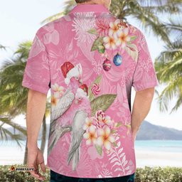 Joyful Pink Cockatoo Hawaiian Shirt Australia Christmas Vibes LT9