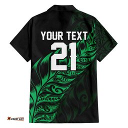 New Zealand Lawn Bowls Custom Hawaiian Shirt Green Maori Warrior Tribal Silver Fern LT9