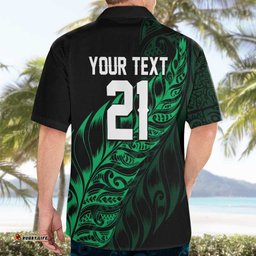 New Zealand Lawn Bowls Custom Hawaiian Shirt Green Maori Warrior Tribal Silver Fern LT9
