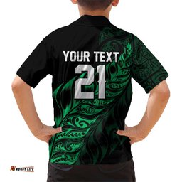 New Zealand Lawn Bowls Custom Hawaiian Shirt Green Maori Warrior Tribal Silver Fern LT9