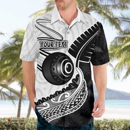 Personalised Aotearoa Lawn Bowls Hawaiian Shirt Maori and Silver Fern Half Style LT03