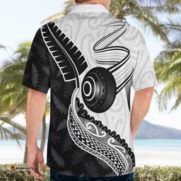 Personalised Aotearoa Lawn Bowls Hawaiian Shirt Maori and Silver Fern Half Style LT03