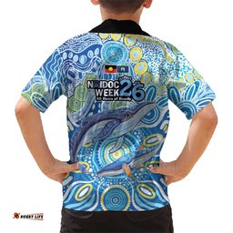 NAIDOC Week 2026 Hawaiian Shirt Dreaming of Whales Aboriginal Dot Art LT9