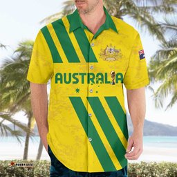 Custom Soccer 2026 Australia Hawaiian Shirt Socceroos Go Glory LT01