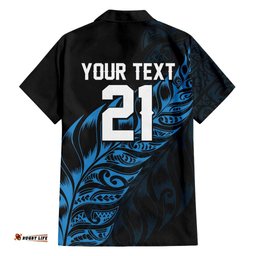 New Zealand Lawn Bowls Custom Hawaiian Shirt Blue Maori Warrior Tribal Silver Fern LT9
