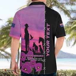 Personalised ANZAC War Animals Hawaiian Shirt Lest We Forget Memorial LT15