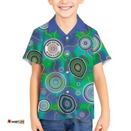 NAIDOC 50 Years of Deadly Hawaiian Shirt Sea Turtle Aboriginal Dot Art LT19