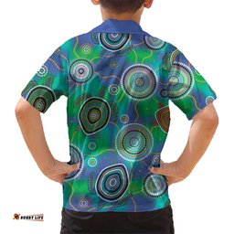 NAIDOC 50 Years of Deadly Hawaiian Shirt Sea Turtle Aboriginal Dot Art LT19