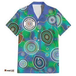 NAIDOC 50 Years of Deadly Hawaiian Shirt Sea Turtle Aboriginal Dot Art LT19