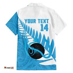 New Zealand Lawn Bowls Prostate Cancer Custom Hawaiian Shirt Aotearoa Maori Silver Fern Blue Ribbon LT14