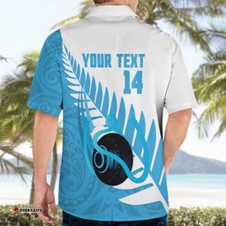 New Zealand Lawn Bowls Prostate Cancer Custom Hawaiian Shirt Aotearoa Maori Silver Fern Blue Ribbon LT14