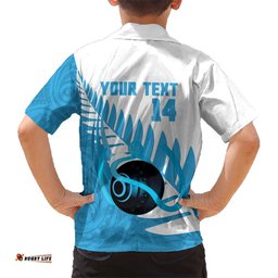 New Zealand Lawn Bowls Prostate Cancer Custom Hawaiian Shirt Aotearoa Maori Silver Fern Blue Ribbon LT14