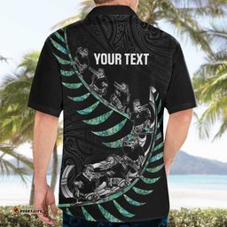 Custom New Zealand Silver Fern Rugby Hawaiian Shirt Aotearoa Kiwi Maori Pattern LT14