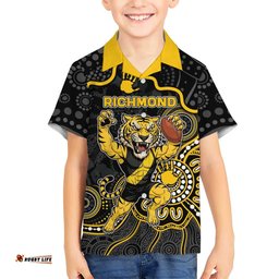 Custom Richmond Football Hawaiian Shirt Aboriginal Dot Art Pattern DT05