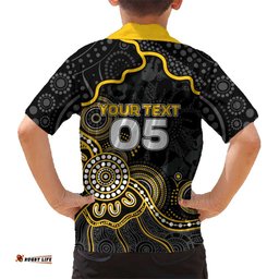 Custom Richmond Football Hawaiian Shirt Aboriginal Dot Art Pattern DT05