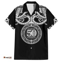 Kia Kaha Te Reo Maori New Zealand Hawaiian Shirt 50th Anniversary Ake Ake Ake LT14