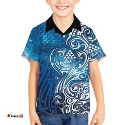 Matariki Galaxy Hawaiian Shirt Maori Taniko Pattern LT9