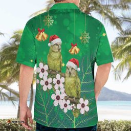 New Zealand Kakapo Christmas Hawaiian Shirt Owl Parrot Santa Sliver Fern Manuka - Green LT14