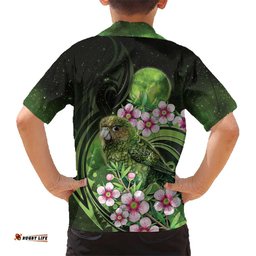 New Zealand Aotearoa Kakapo Hawaiian Shirt Maori Pattern With Manuka Galaxy Style LT05