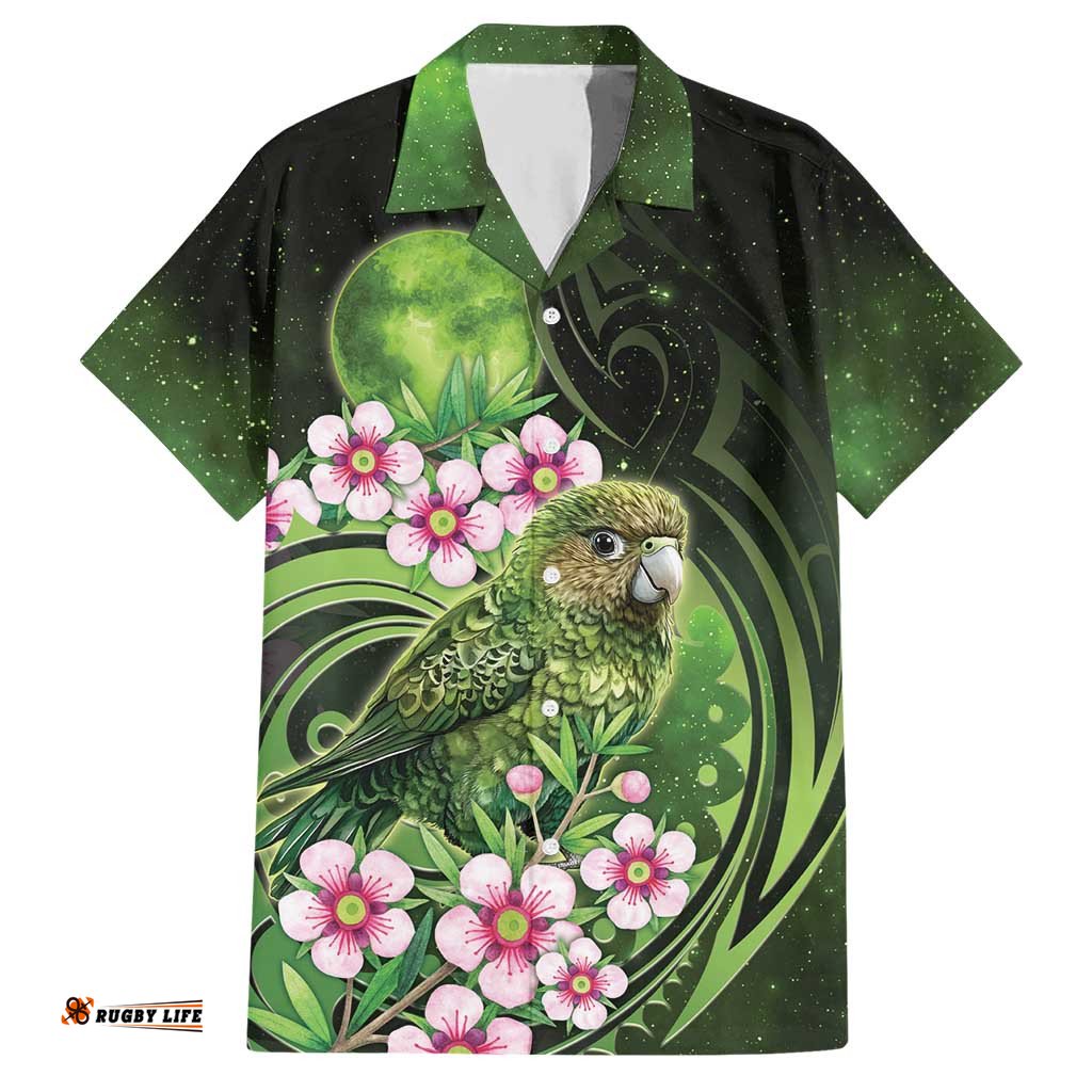 New Zealand Aotearoa Kakapo Hawaiian Shirt Maori Pattern With Manuka Galaxy Style LT05
