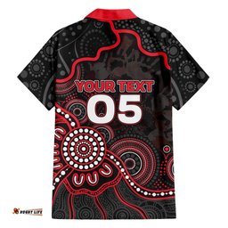 Custom Saints Football Hawaiian Shirt Aboriginal Dot Art Pattern DT05