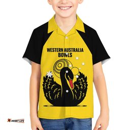 Custom Western Australia Bowls Hawaiian Shirt Go Champions WA Black Swan LT14